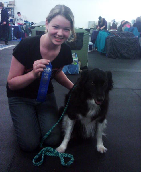 Maren finishes 1st in her first agility trial